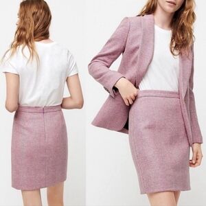 J. Crew Pink Herringbone Pencil Skirt